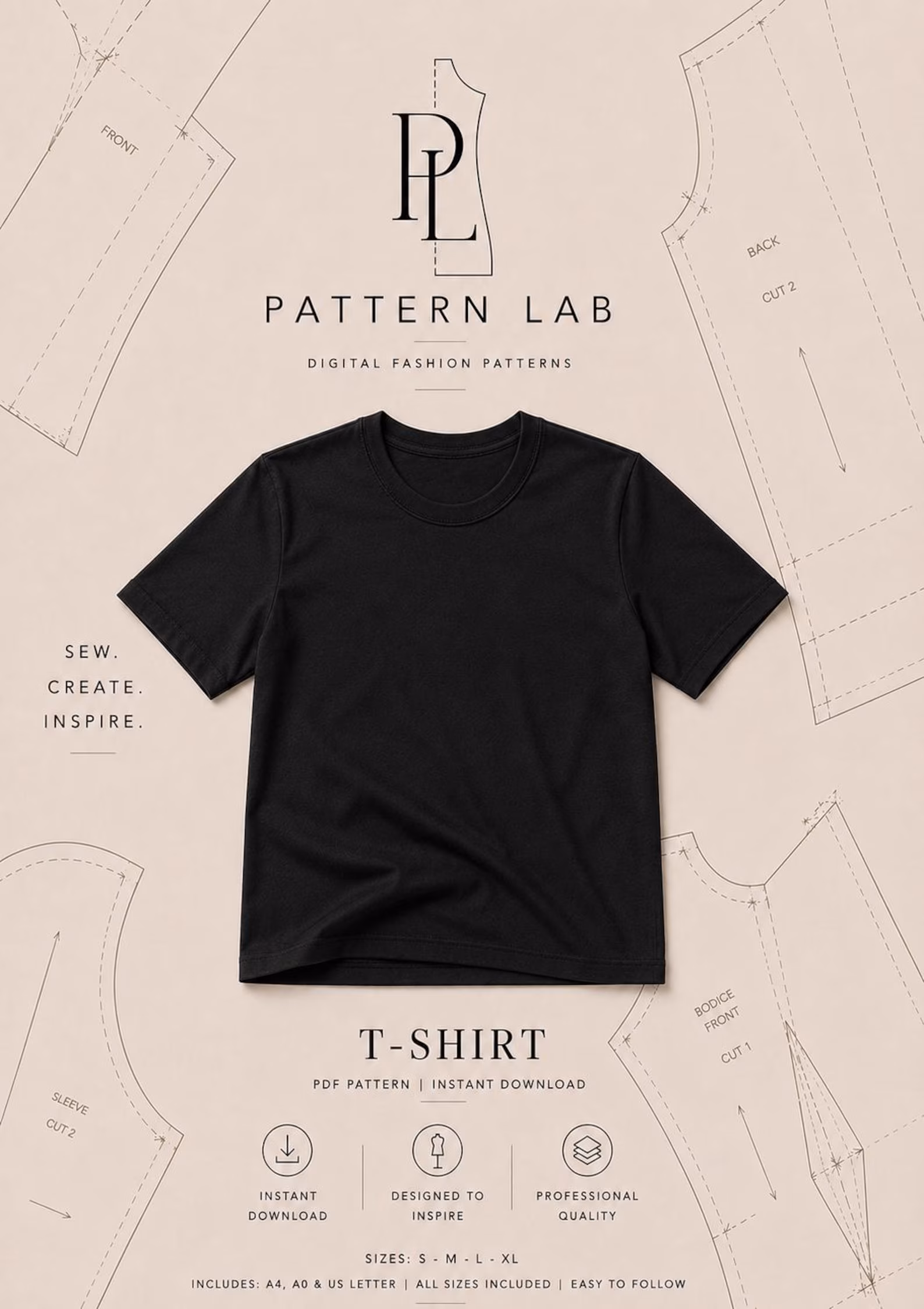 Men's T-Shirt Sewing Pattern