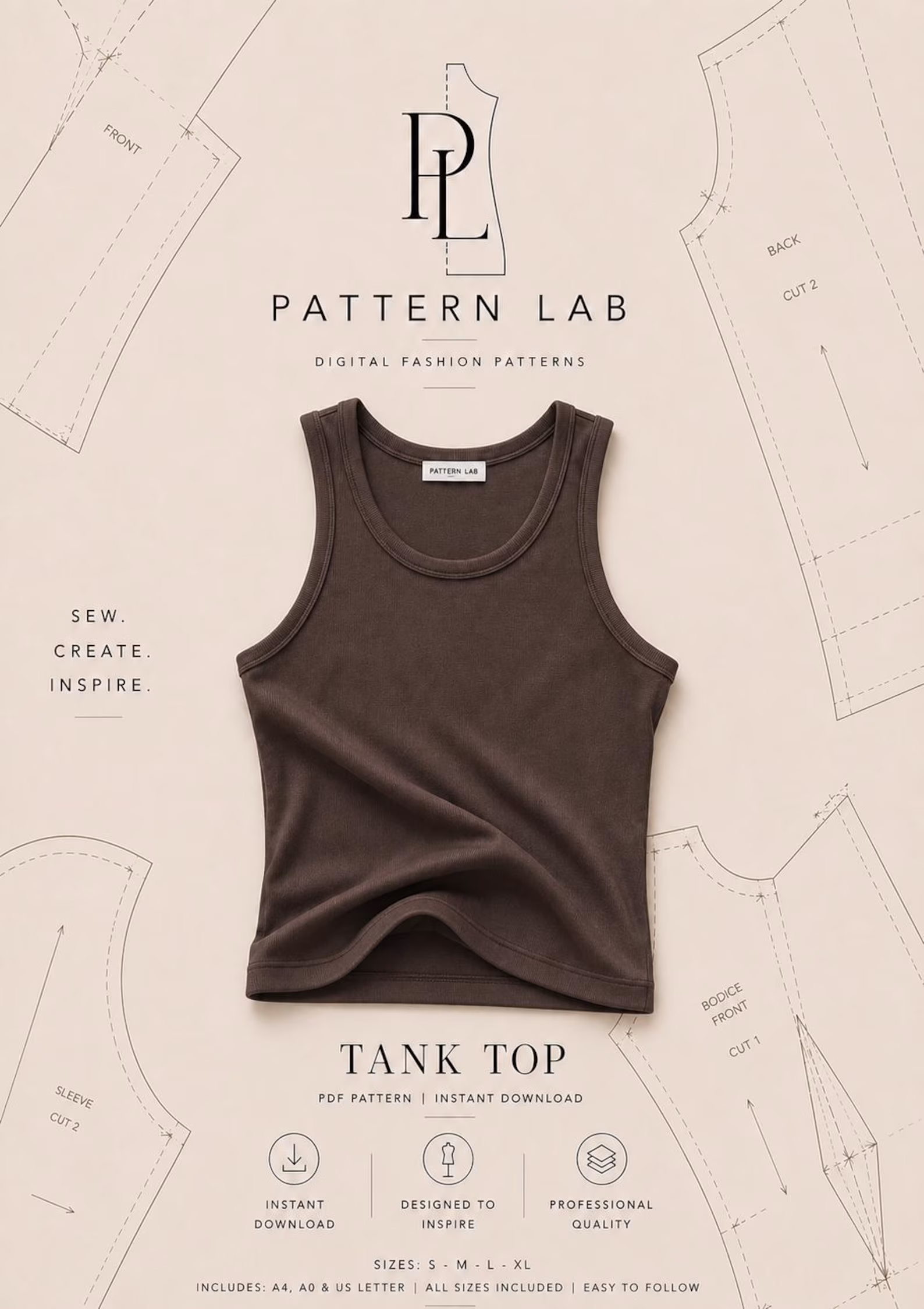 Classic Ribbed Tank Top Pattern